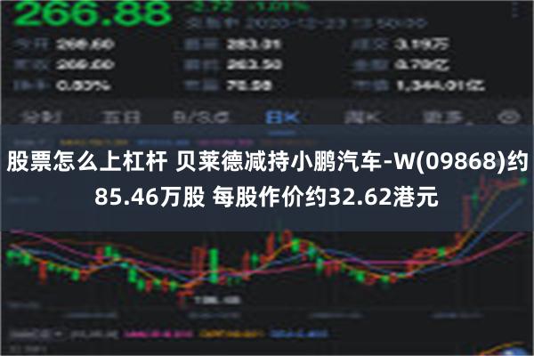 股票怎么上杠杆 贝莱德减持小鹏汽车-W(09868)约85.46万股 每股作价约32.62港元